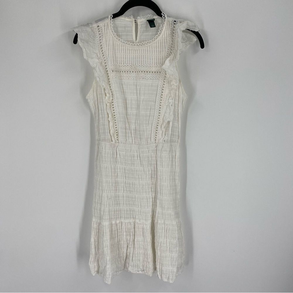 Wild Fable Crew Neck Eyelet Detail Sleeveless Midi Dress size S